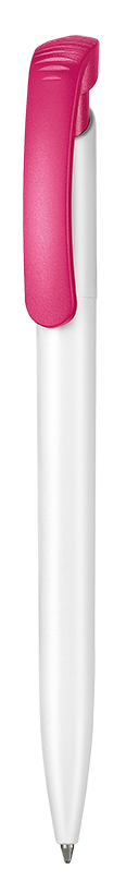 Kugelschreiber CLEAR - weiss/fuchsia-pink