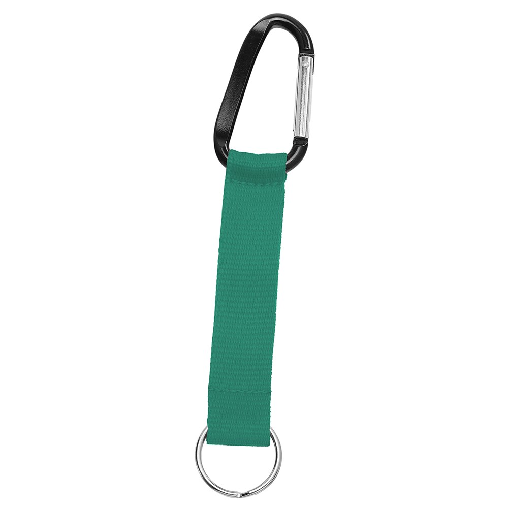 Kurz-Schlüsselband/Kurz-Lanyard "Duo" - Waldgrün (ca. Pantone 342C)/schwarz