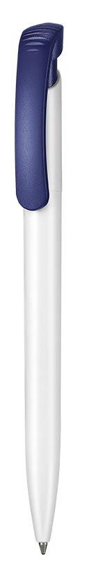 Kugelschreiber CLEAR - weiss/azur-blau