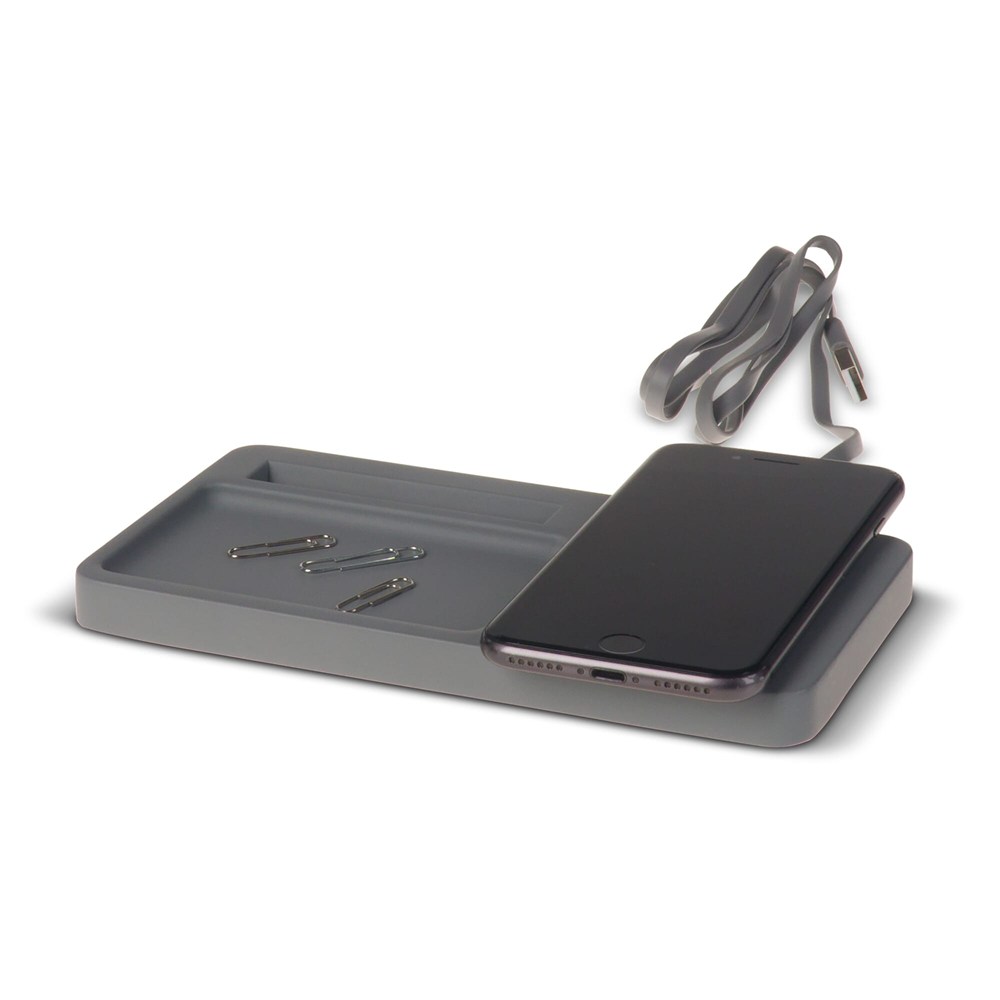 Limestone Desk organizer with wireless charger 5W