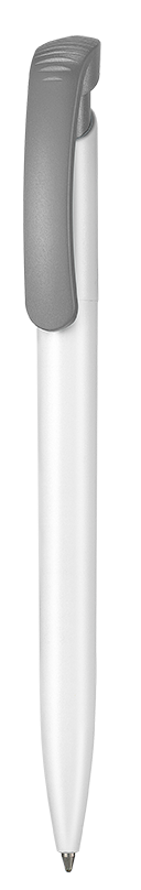 Kugelschreiber CLEAR - weiss/stein-grau
