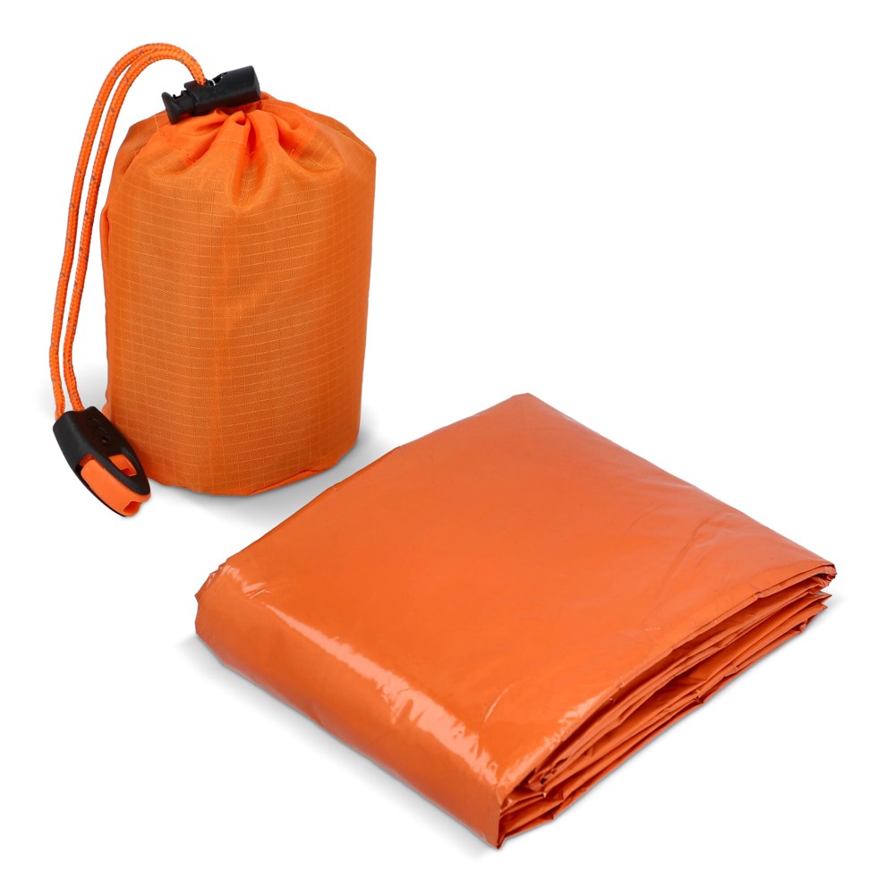 2-in-1-Thermoponcho für Outdoor Notfälle - Orange