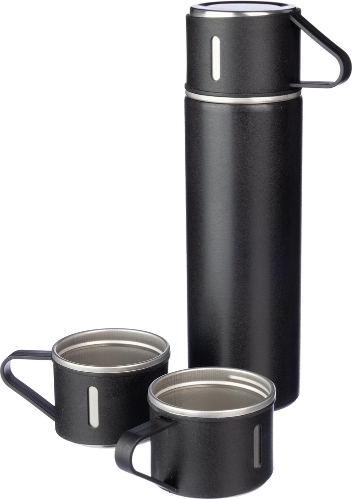Thermosflaschen-Set | Edelstahl | 420 ml + 2 Becher
