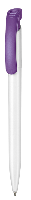 Kugelschreiber CLEAR - weiss/violett