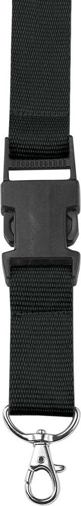Lanyard aus Polyester Bobbi - Schwarz