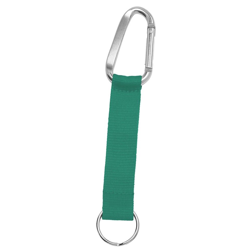 Kurz-Schlüsselband/Kurz-Lanyard "Duo" - Waldgrün (ca. Pantone 342C)/silber